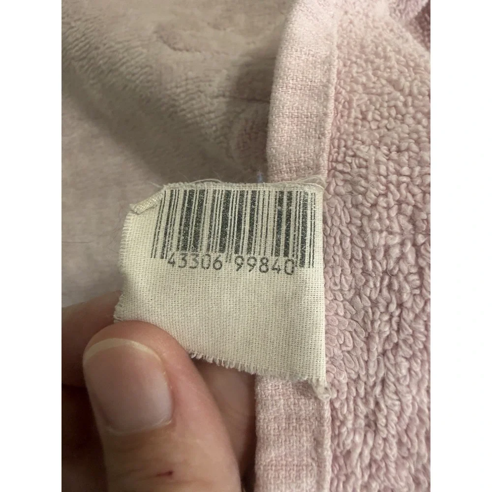 Vintage Cannon Pink Cotton Textured Swan Hand Towel 24